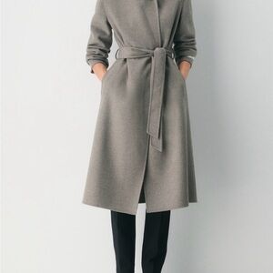 Aritzia Luxe taupe Wool Coat